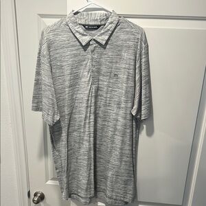 Travis Mathew Heathered Gray Polo Shirt